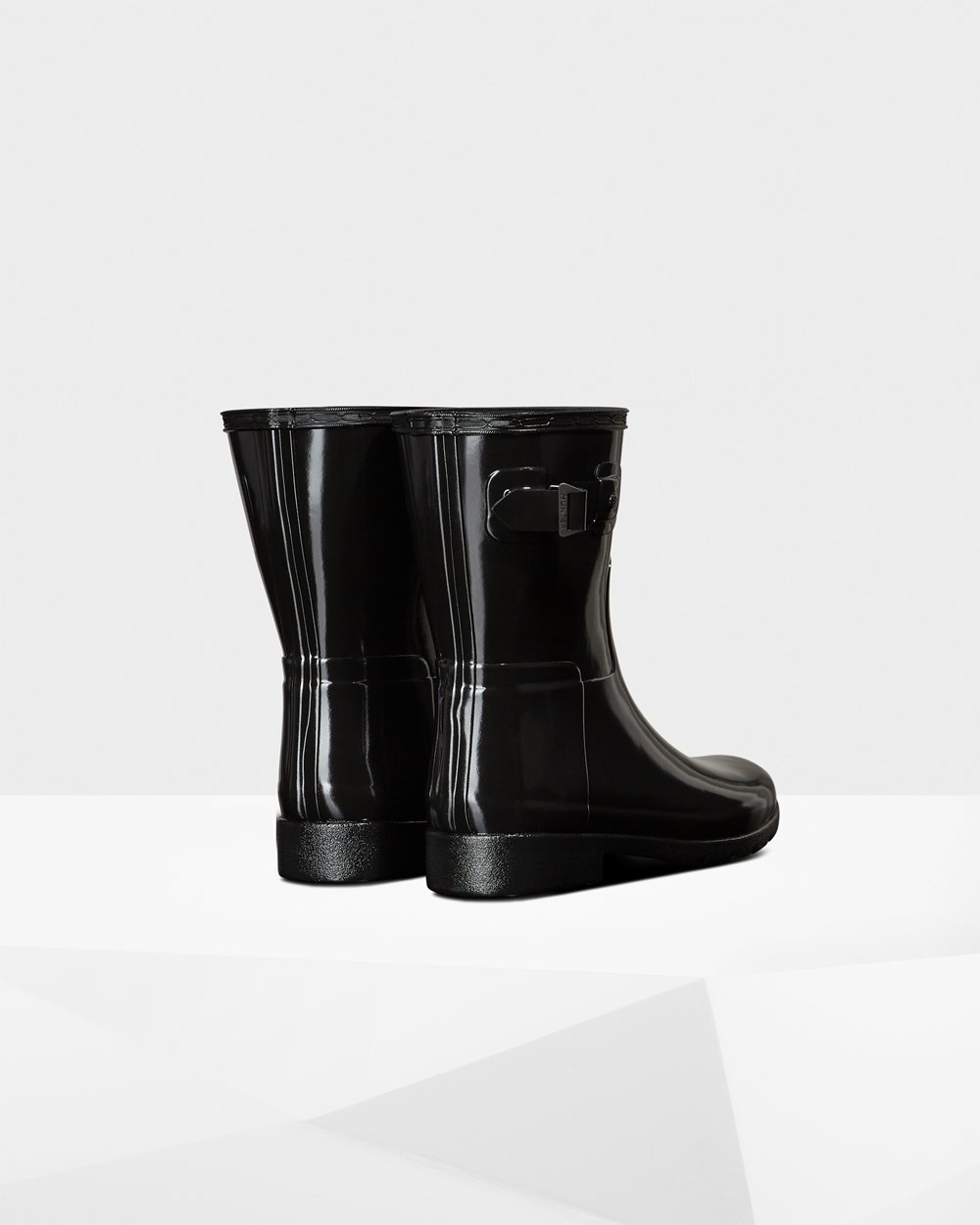 Hunter Mujer Refined Slim Fit Gloss - Botas de Lluvia Negras - 965-TVQCFO